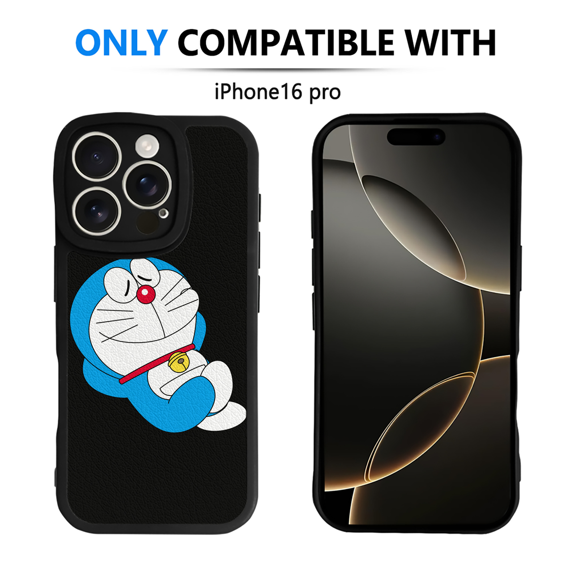 （画像用） ドラえもん Doraemon 【iPhone 16シリーズ対応】シリコンスマホケース（レザー調） 材質：シリコン